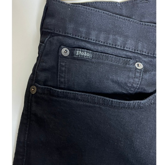 Polo Ralph Lauren Men Jeans Black Hampton Relaxed Straight Fit 38x32 Denim - Picture 5 of 9